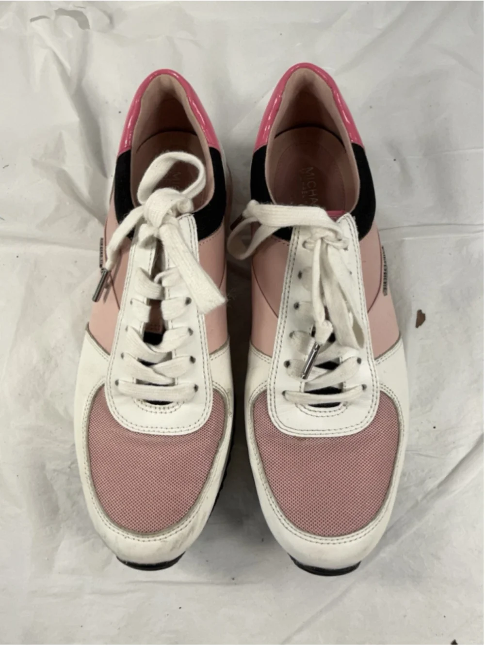 Michael Kors Allie Wrap Trainer Sneakers Smokey Rose Women's Sz 7.5M